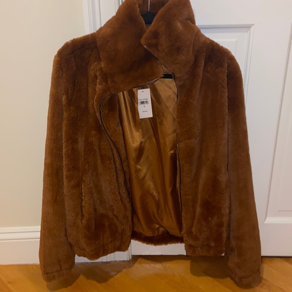 NWT Splendid Olympia Faux Fur Jacket